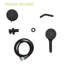 Pomme de douche 8 douches à main et boyau en acier inoxydable de 59 po noir mat 4,7 po-117432646