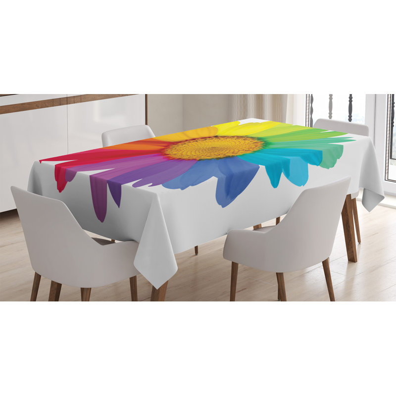 Flower Tablecloth, 70" L x 52" W