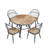 Manthey 5-Piece Wood And Metal Round Dining Set