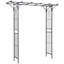 Arche de treillis de jardin en métal décoratif de 82 po Outsunny avec tubes en acier durable et volutes élégantes, parfait pour les mariages