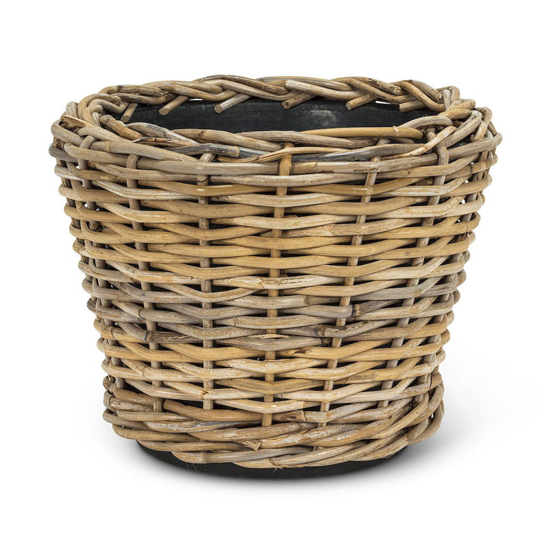 Pot à fleurs en plastique Carruth, H 14 po x l 10,5 po x P 10,5 po
