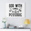 God All Things Are Possible - Wrapped Canvas Print-813624879