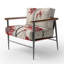 Fauteuil d'appoint rembourré Red Beige-656327856