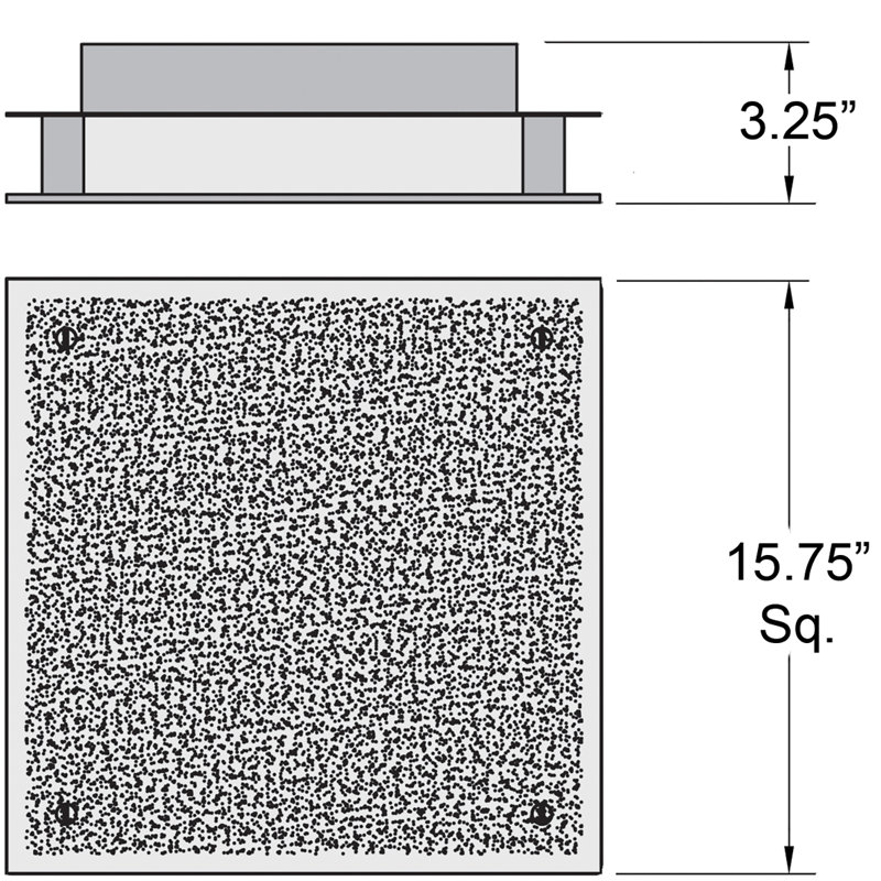 Retha Glass Flush Mount, 3" H x 15.75" W x 15.75" D