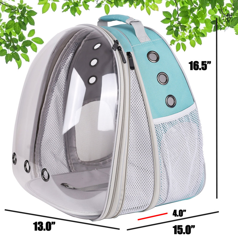 Sac à dos de voyage extensible pour chat astronaute, transparent et transparent, en forme de capsule spatiale, vert, Vert