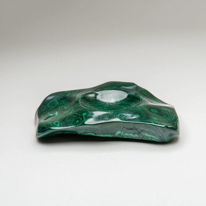 Genuine Polished Malachite Bowl (3.6 Lbs)