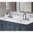 Andalo 61" Double Bathroom Vanity Top in Snow White with Sink
