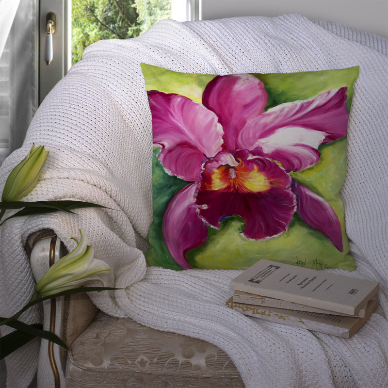 Coussin décoratif intérieur / extérieur Orchid, H 18 po x l 18 po x P 5,5 po