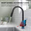  Robinet d'évier de cuisine extractible, robinet de cuisine à poignée simple avec base DEL-102806758