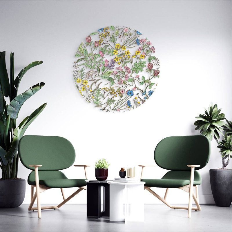 Handmade Traditional Plants & Flowers Wall Decor on Acrylic