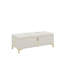 Ensemble de chambre à coucher 2 pièces, grand lit plateforme tapissier avec système de rangement hydraulique, repose-pieds avec pieds en métal-503491376