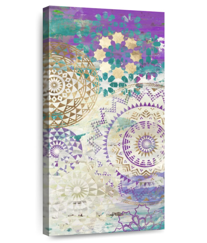 Mauve mosaïque II, H 42 po x l 21 po