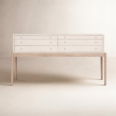 Tarres Console Table-Beige Painted Linen