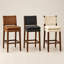 Tabouret de bar en bois massif avec dossier rembourré Modern-1440752072-1440752079