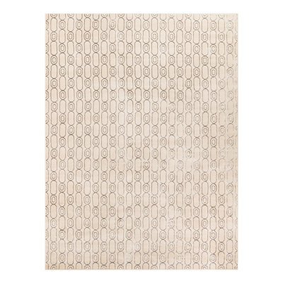 Latitude Run® Column Nikica Rug White and Silver
