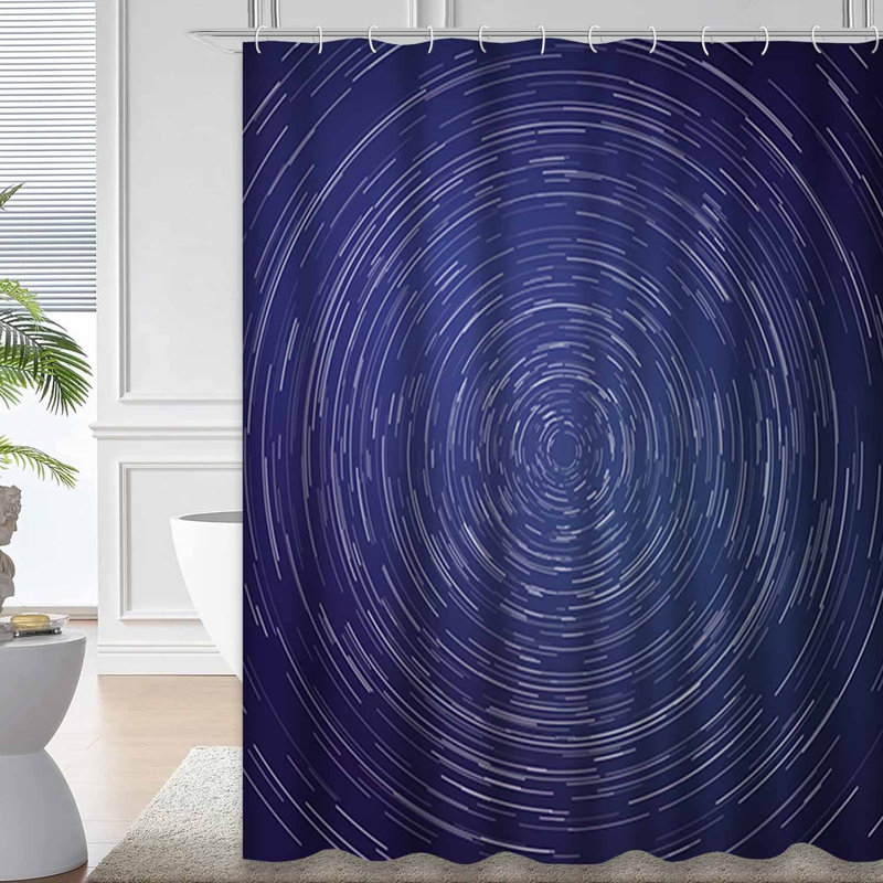 Rideau de douche Star Trails Night Sky Abstract Vortex avec 12 crochets, L 72 po x l 72 po