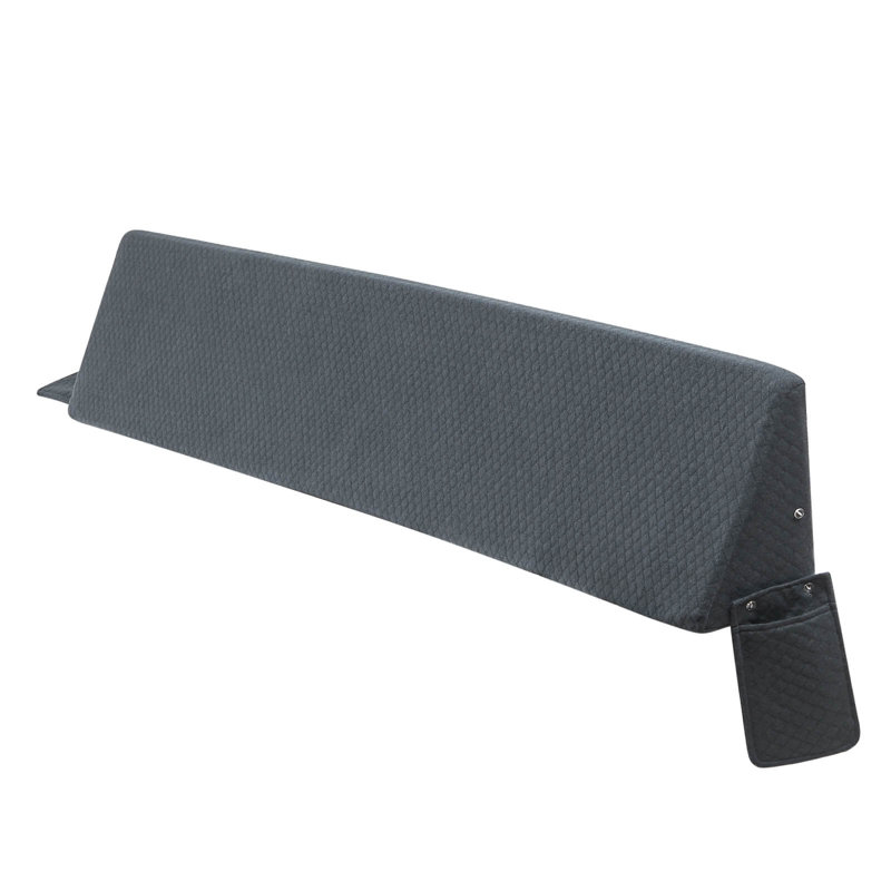 Bed Wedge Foam Pillow for Headboard Gap Support, King, Gray
