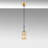 Elegant Gold Chandelier, Adjustable Height, 3.5 x 3.5 x 49.6 Inches | Metal Body with 3.9-Inch Base Plate | E27 Socket, Max 40W | Modern Glam Design for Living Room, Dining Room & Entryway | IP20 Rated