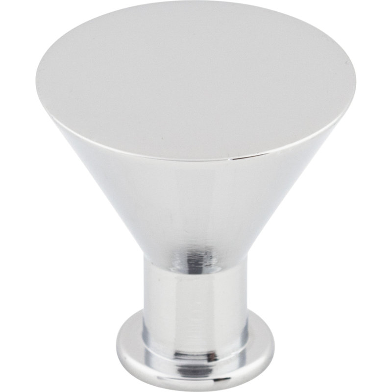 Cocktail Conical Cabinet Knob, Polished Chrome