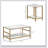 Coffee Tables Set of 2, 2-Rier Rectangle and Round Coffee Table with Storage Shelves