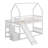 Multifunctional Twin Over Twin Wood House Shaped Bunk Bed With Convertible Slide And Storage Staircase-691802466