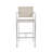 29.50" Barstools With Silver Rust-Proof Aluminum Frame, Grey Mesh, Set Of 2-1446582307