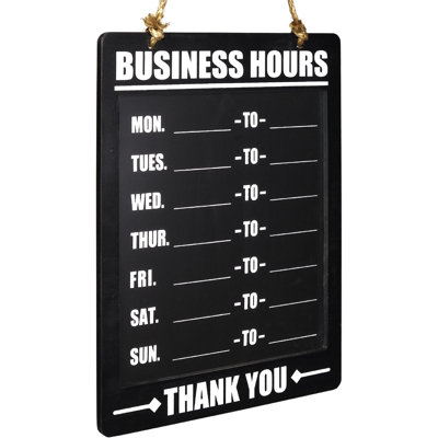 Enseigne suspendue Business Hours