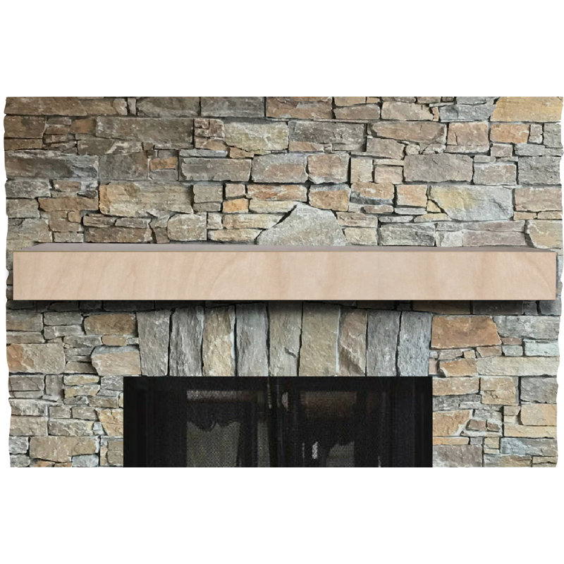 Jaliyah Wood Mantel, Natural, 48"