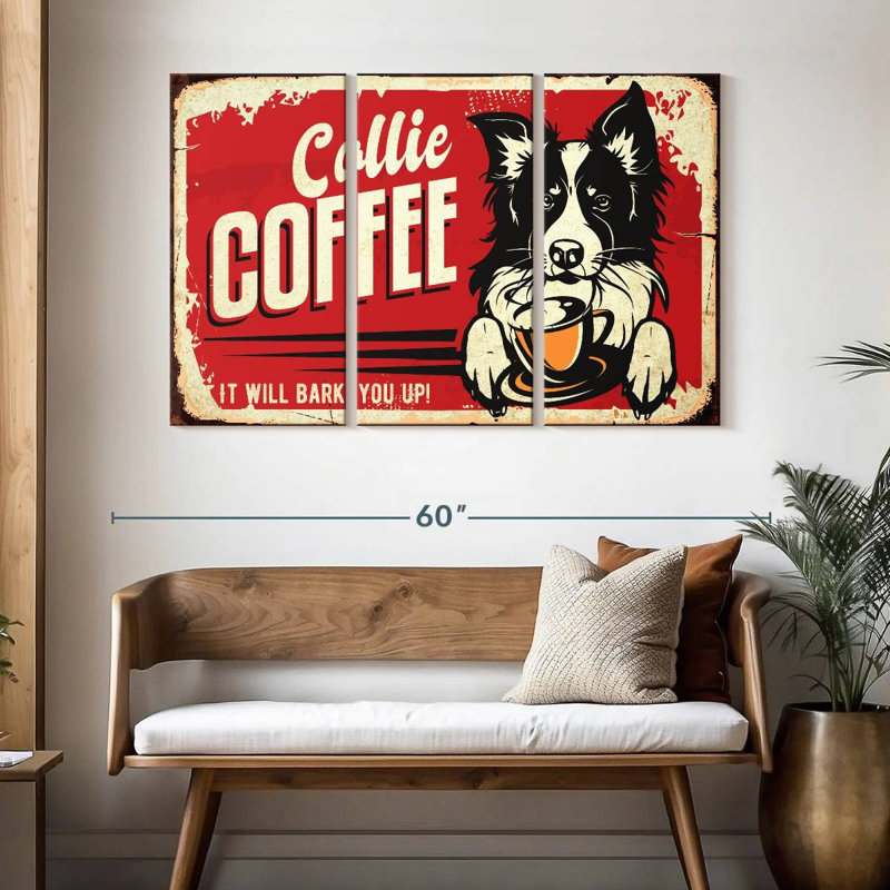 Kema Collie Coffee, 32" H x 50" W