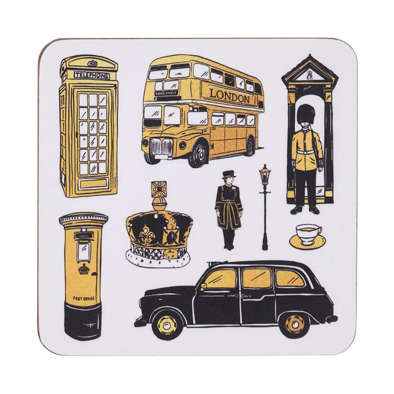 Cork Square 4 Piece Coaster Set