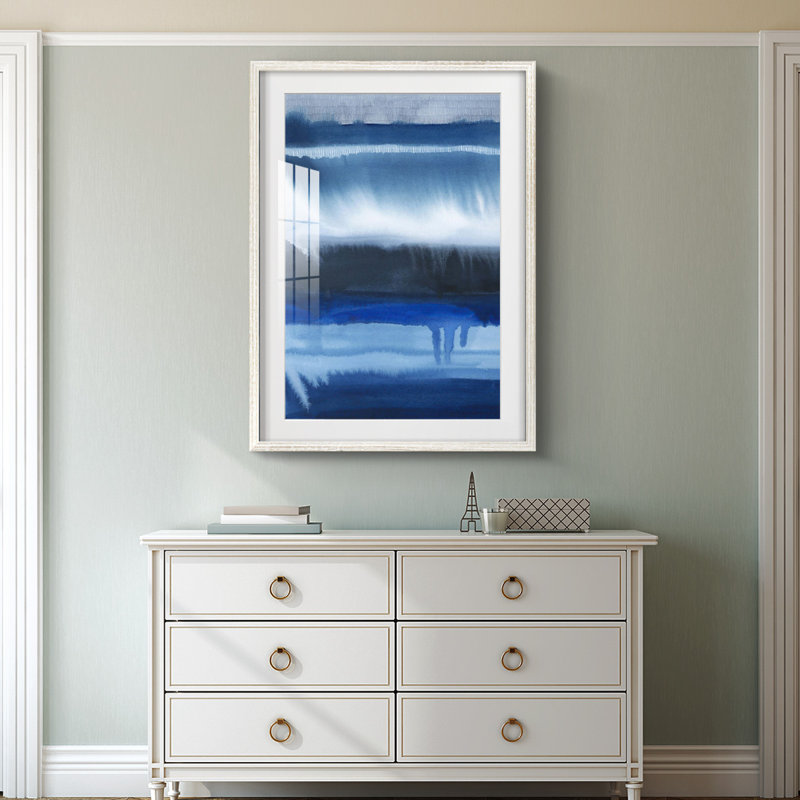 Deep Blue Shore II - Impression encadrée, H 25,5 po x l 17,5 po