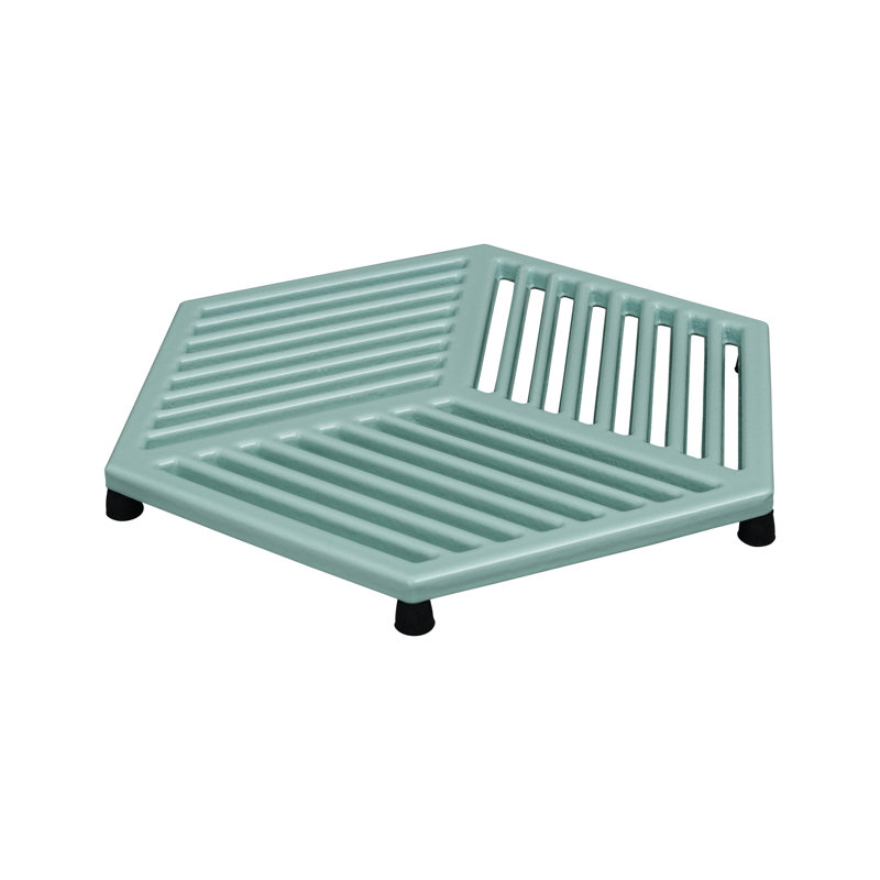 Cast Iron Large Trivet, Blue