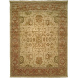 Wool Oriental Area Rug in Ivory