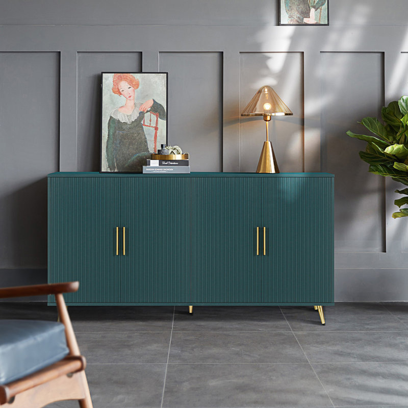 Storage Cabinet With Adjustable Shelves, Media Tv Console, Accent Cabinet, TV Stand with Adjustable Shelves