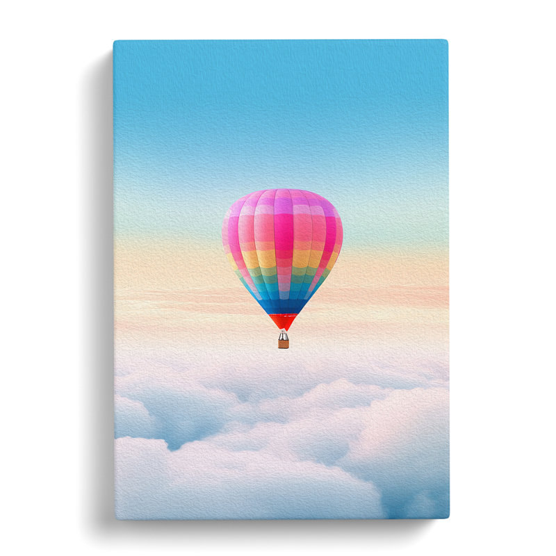 Hot Air Balloon Colour Field - Print, 50cm H x 35cm W x 3cm D