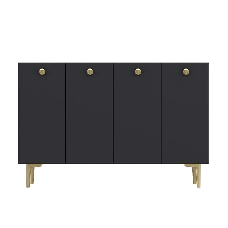 Buffet 4 portes Modern Glam, Or / anthracite