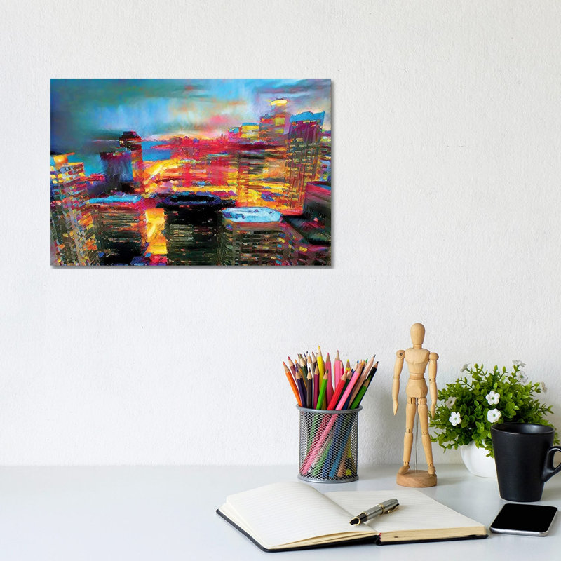 City Love 5667 1 Piece Wrapped Canvas Wall Art