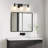 3-light Dimmable Vanity Light with Frosted Band Glass Shade