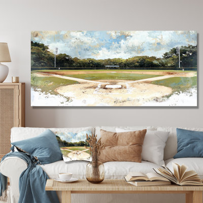 Baseball Field Landscape - Sports Metal Wall Art Decor, Sport Baseball Metal Print