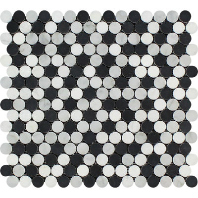 Oriental Marble Penny Round Mosaic Wall & Floor Tile