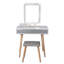 Ensemble de coiffeuse Avitaz avec miroir à luminosité réglable 3 modes et tabouret rembourré-33457582