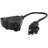 STANLEY® 3-Outlet Power Block 2 With Extension Cord, 2-Ft., Black
