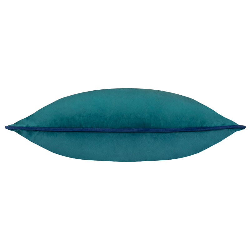 Meridian Square Throw, Teal/Navy, Pillow Cover Only - No Insert, Square 45cm