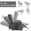 Fauteuil inclinable surdimensionné en chenille grise à deux moteurs thermiques pour le confort des personnes âgées
