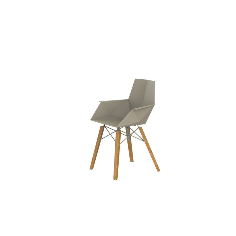 Faz Wood - Armchair - Set Of 4 - Basic/Injection, Oak, Ecru