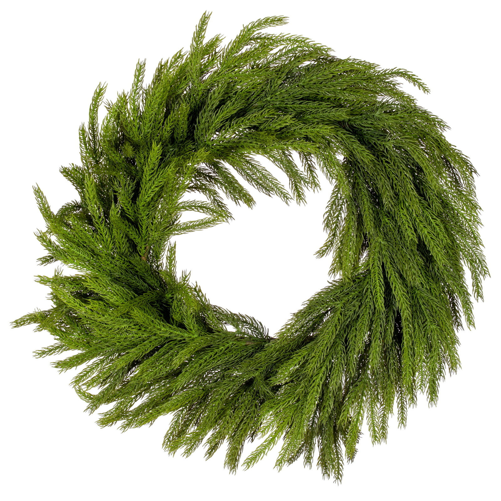 28'' Faux Pine Plastic Wreath