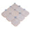 Panneaux contemporains en zellige, 12 po x 12 po x 1/2 po, gris-blanc avec accents bleus