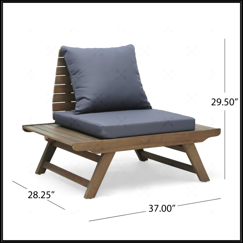 Fauteuil club, Gris foncé, Walnut