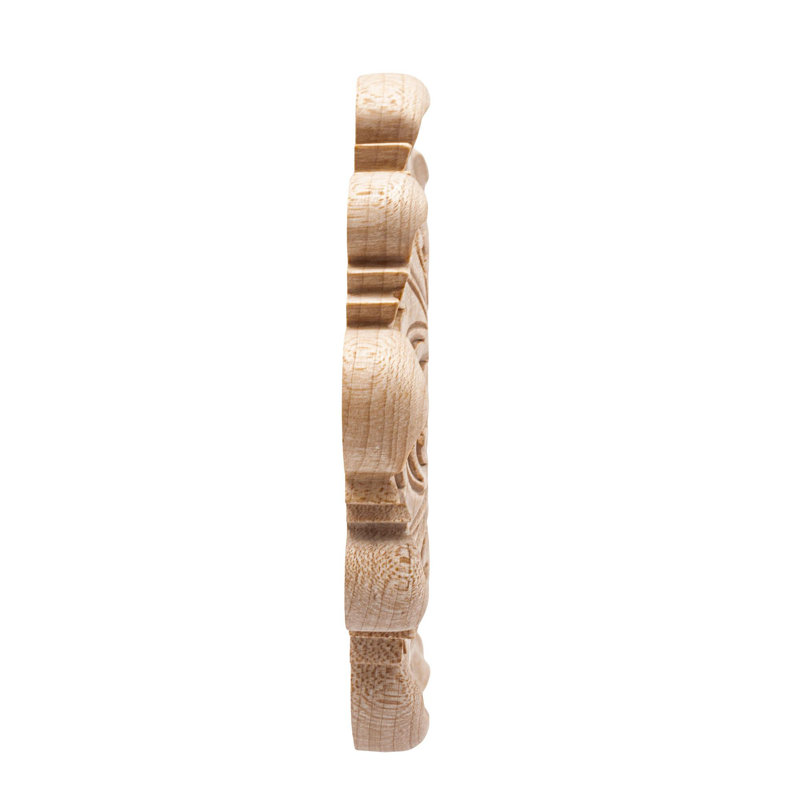 RWC004-M_5 po X 1/2 po Applique en bois d'acanthe nord-américaine non finement ciselée à la main