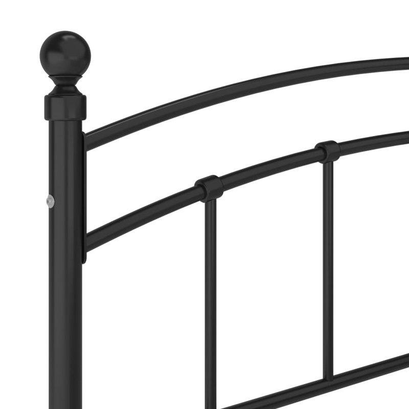 Shept Mallet Metal Bed, 160 x 200 cm, Black